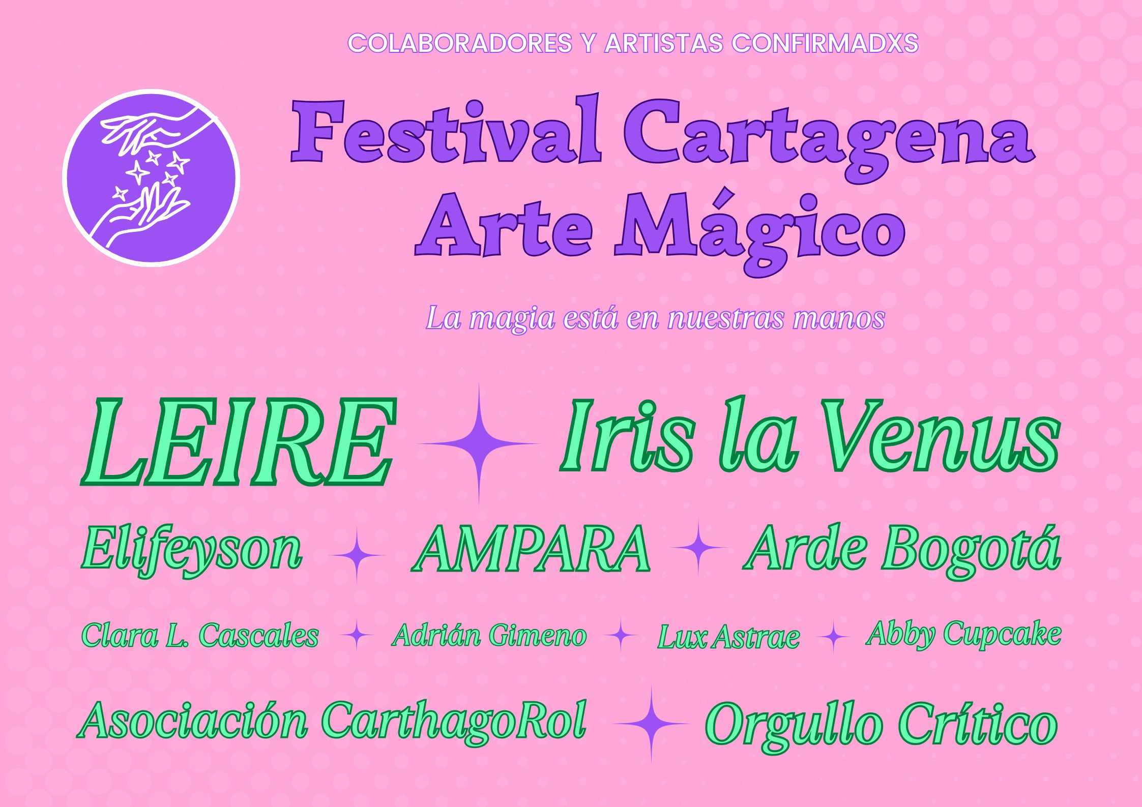 Cartel horizontal con invitadxs